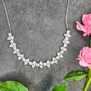 NWT Nadri Mixed CZ Crystal Rhodium Plated Necklace